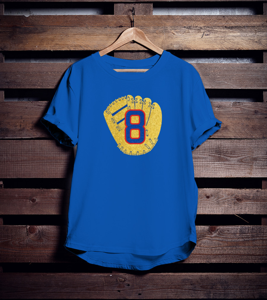 Gold Glove 8 Blue Background T-Shirt