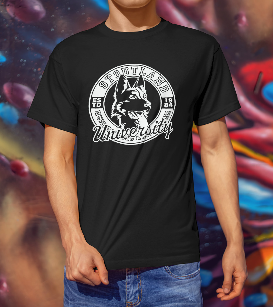 Stoutland University Estd 1984 Dog T-Shirt
