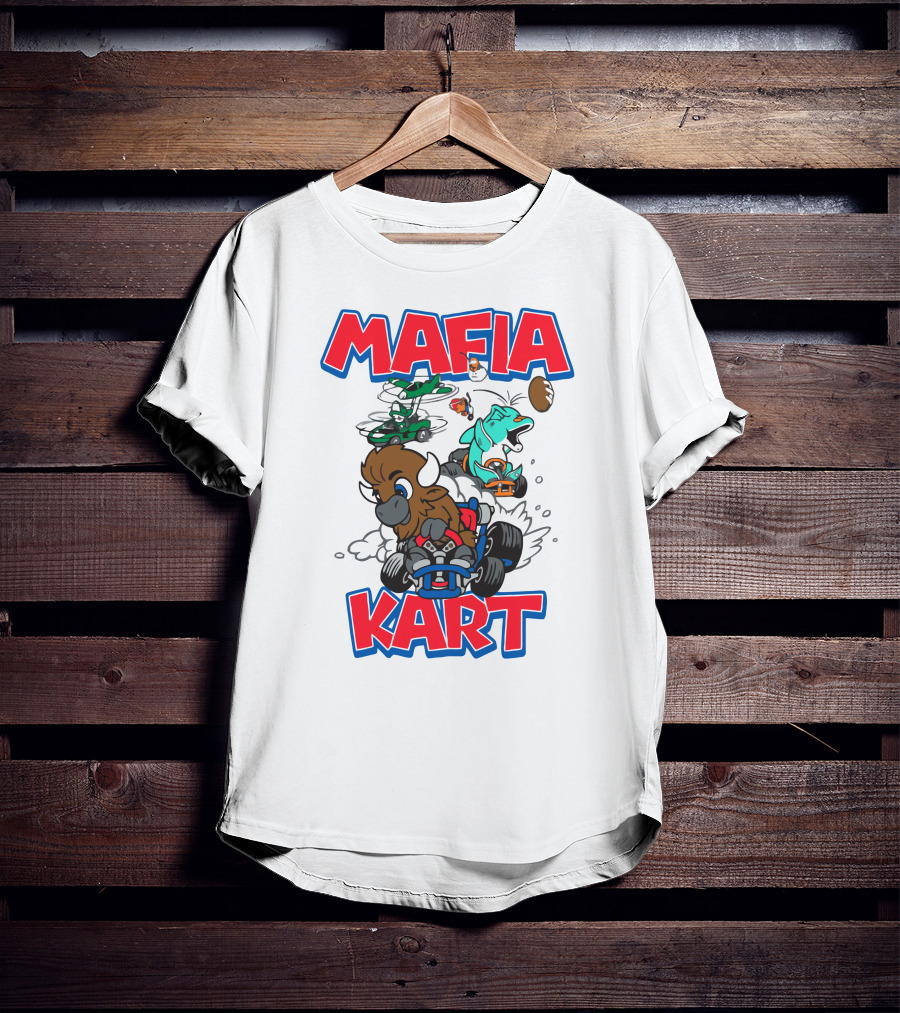 Buffalo Racing Fun Mafia Kart Football Chaos T-Shirt
