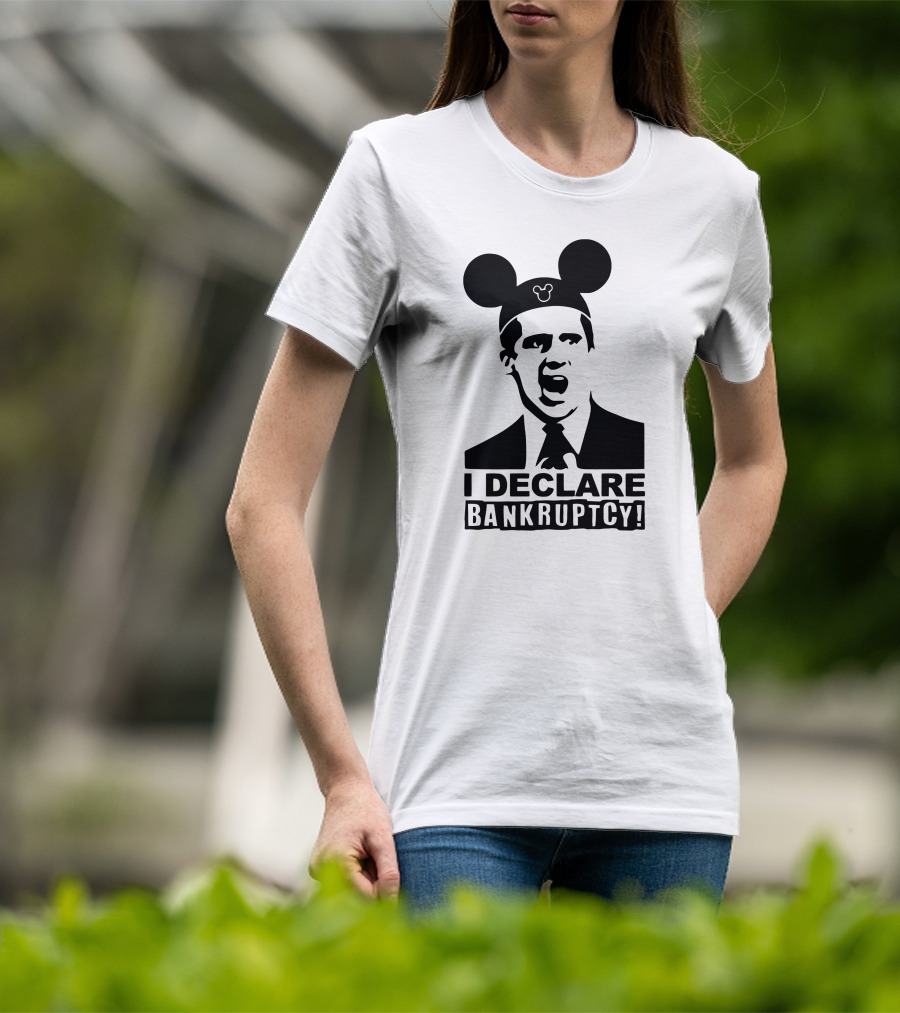 I Declare Bankruptcy Parody With Mickey Ears T-Shirt