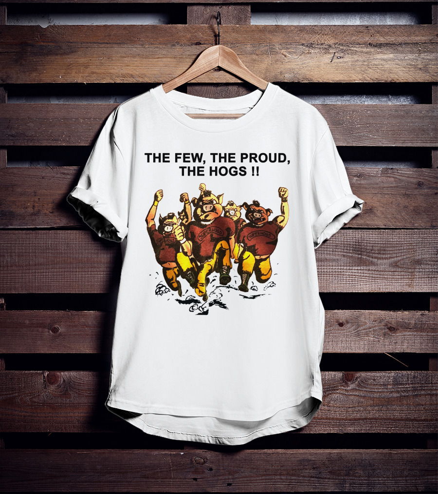 The Few The Proud The Hogs Superhogs Running Cartoon Group T-Shirt