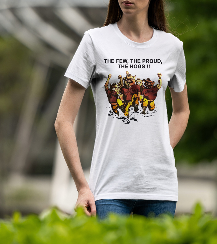 The Few The Proud The Hogs Superhogs Running Cartoon Group T-Shirt