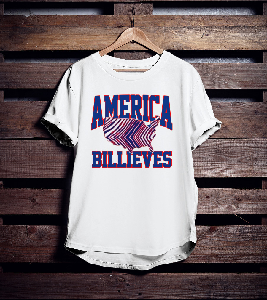 America Billieves Map Zubaz T-Shirt