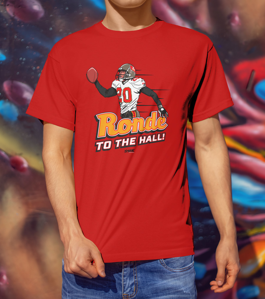Ronde Barber Tampa Bay Buccaneers Hall Of Fame T-Shirt