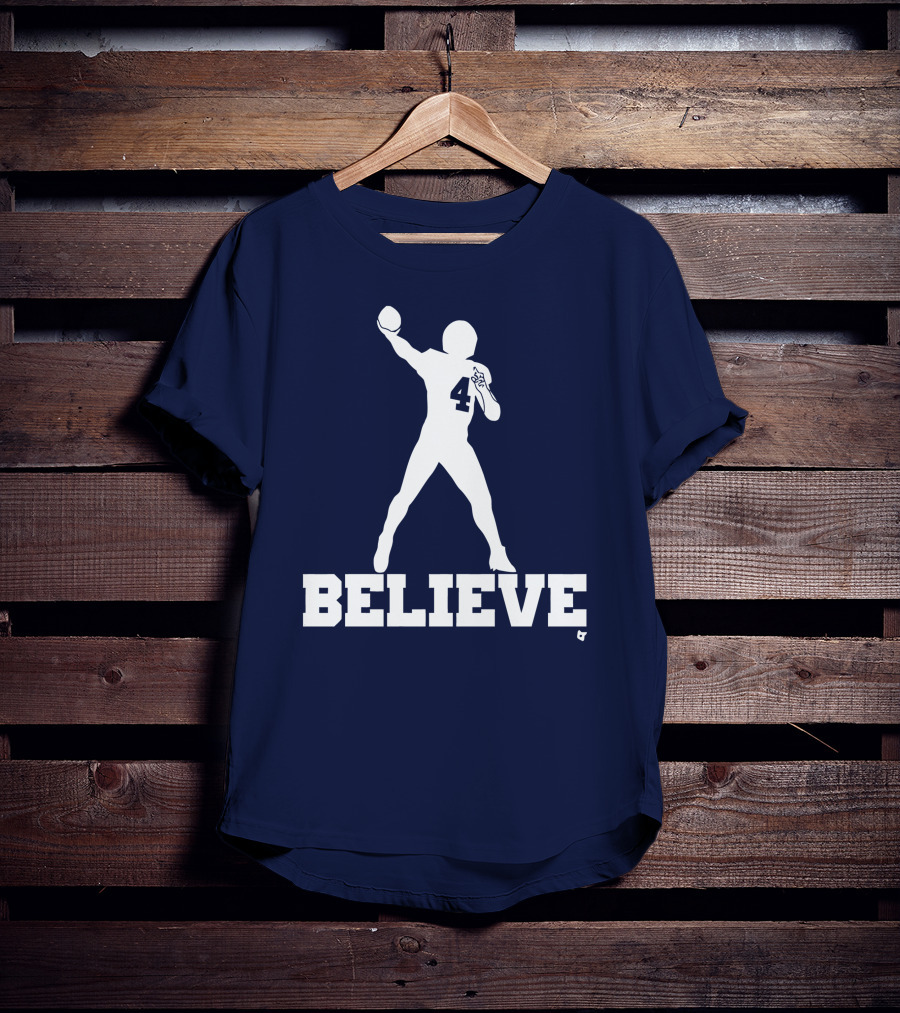Dak Prescott Number 4 Believe Football T-Shirt