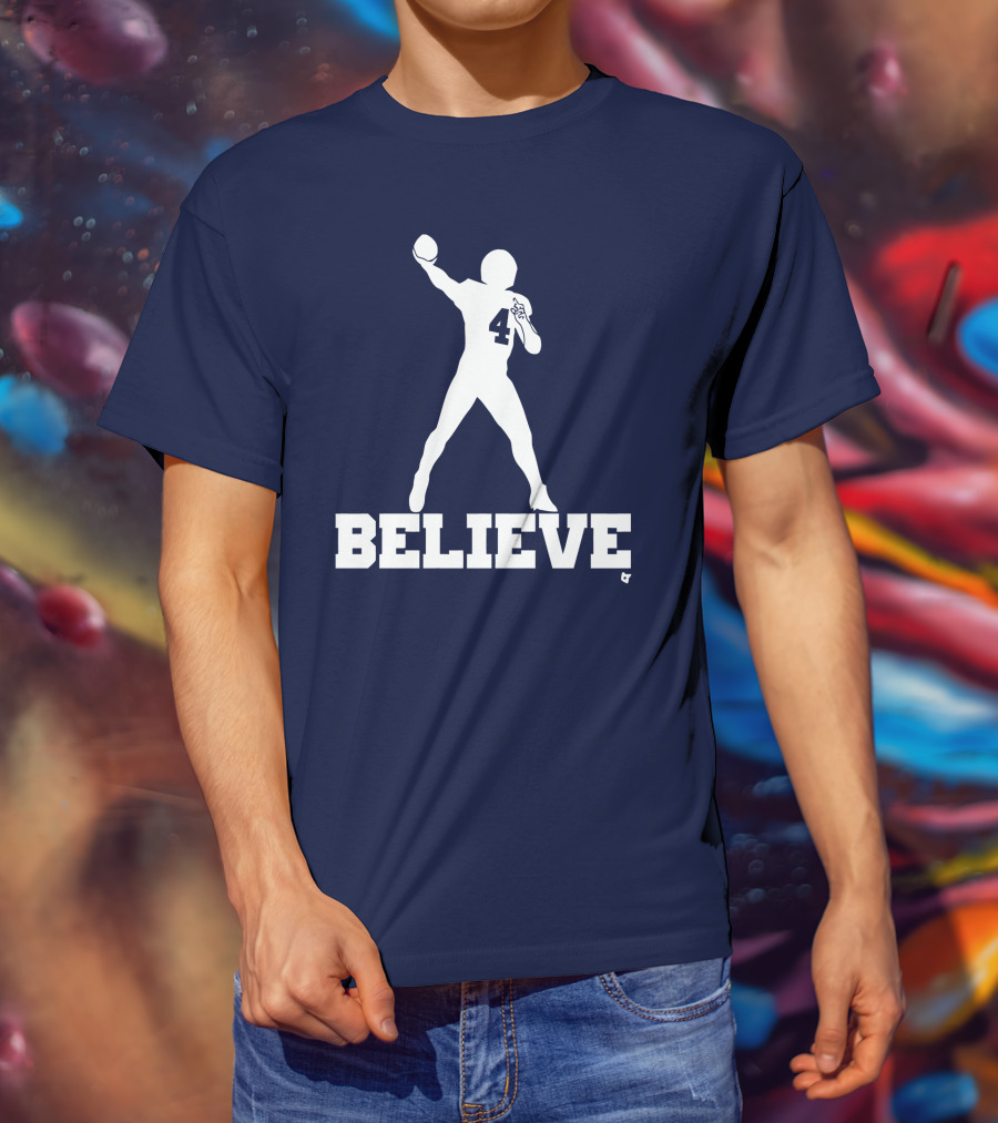 Dak Prescott Number 4 Believe Football T-Shirt