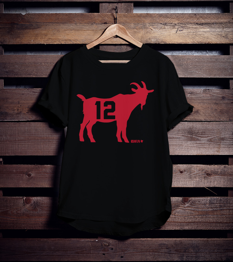 Tom Brady 12 NFLPA Goat T-Shirt