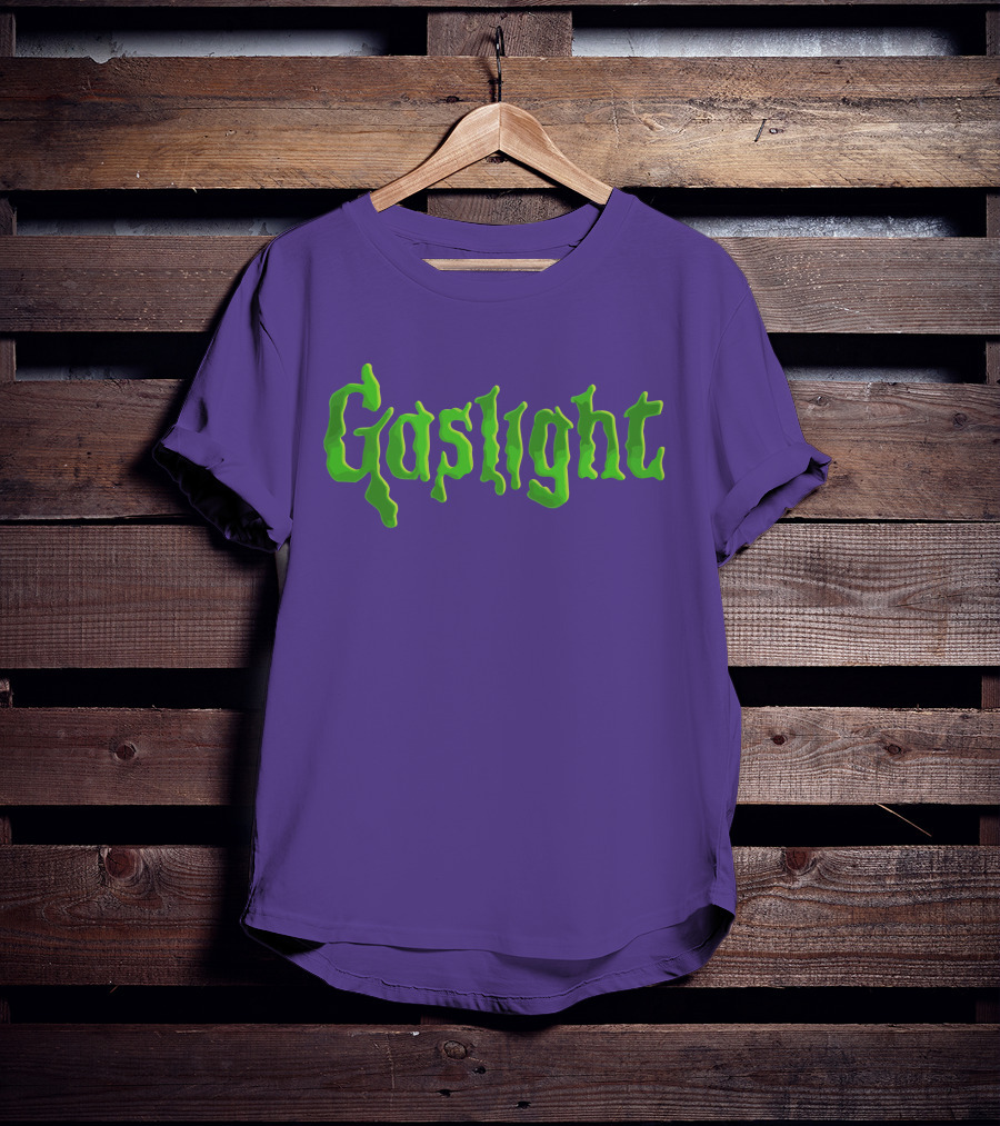 Gaslight Green Slime Retro Gothic Typography T-Shirt
