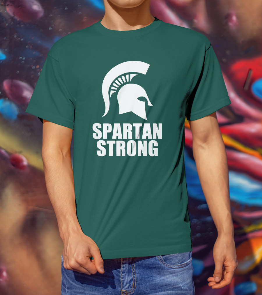 Spartan Strong MSU Helmet T-Shirt