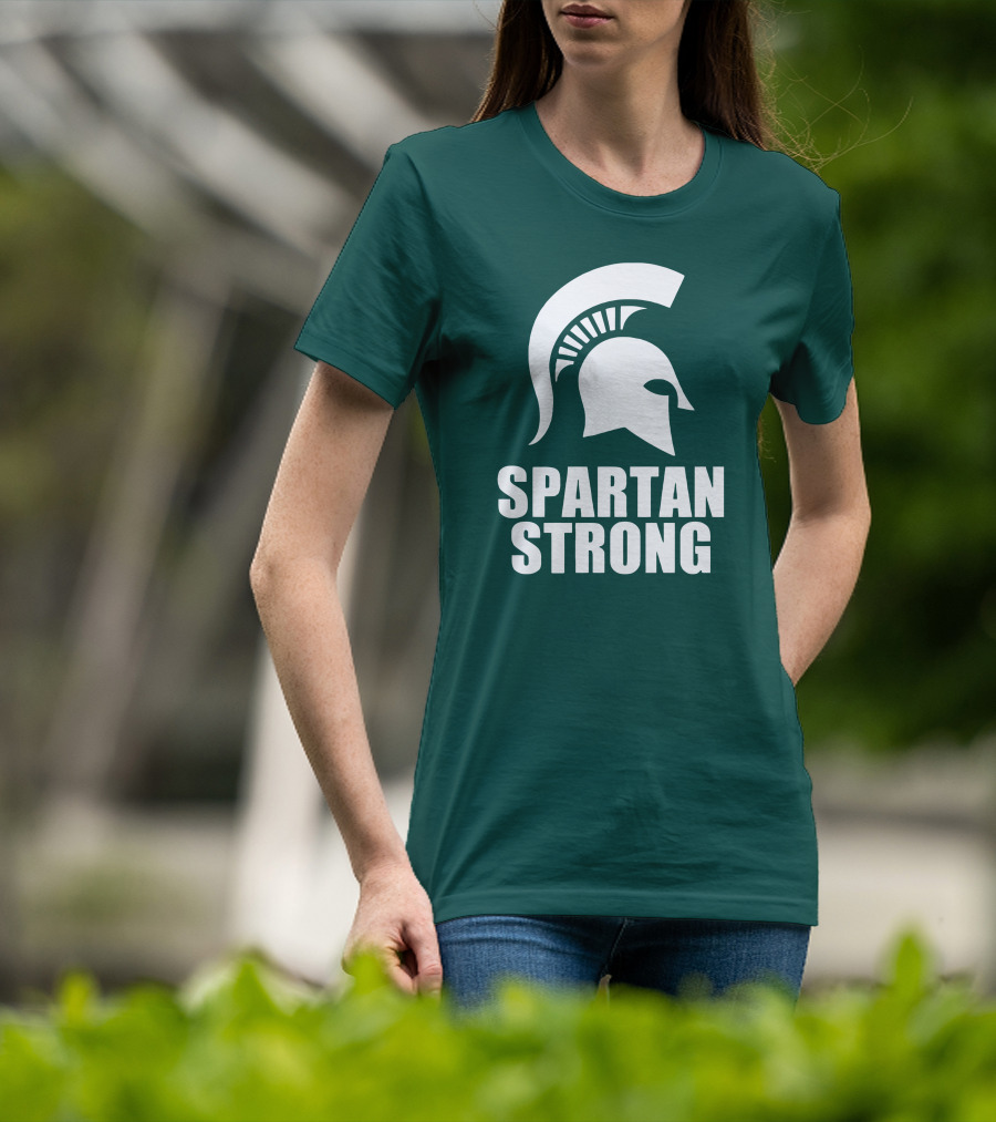 Spartan Strong MSU Helmet T-Shirt