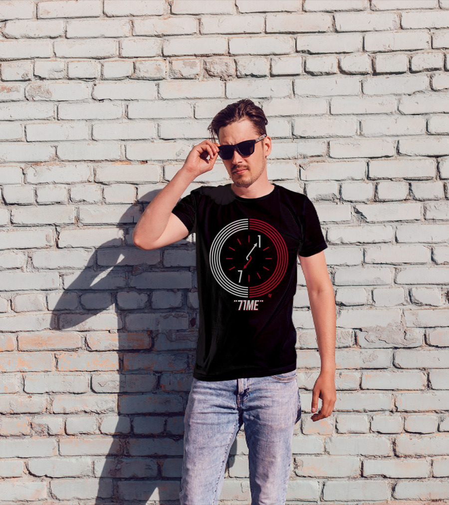71ME Clock Countdown Red And White Dial T-Shirt