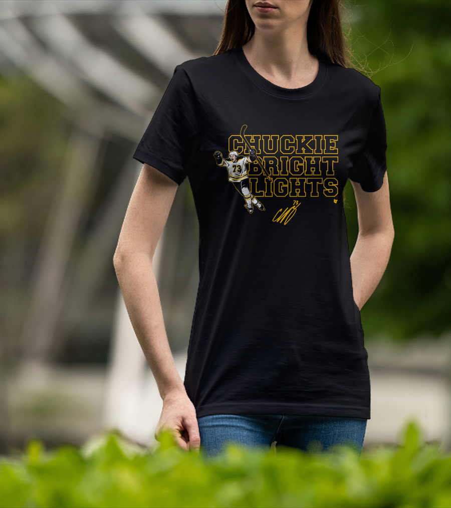 CHUCKIE BRIGHT LIGHTS Charlie McAvoy 73 T-Shirt