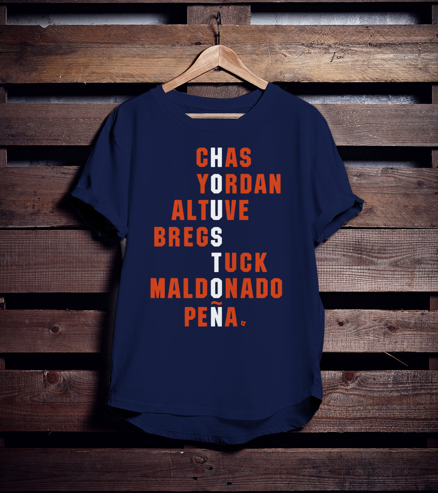 Houston Chas Yordan Altuve Bregs Tuck Maldonado Peña Names T-Shirt
