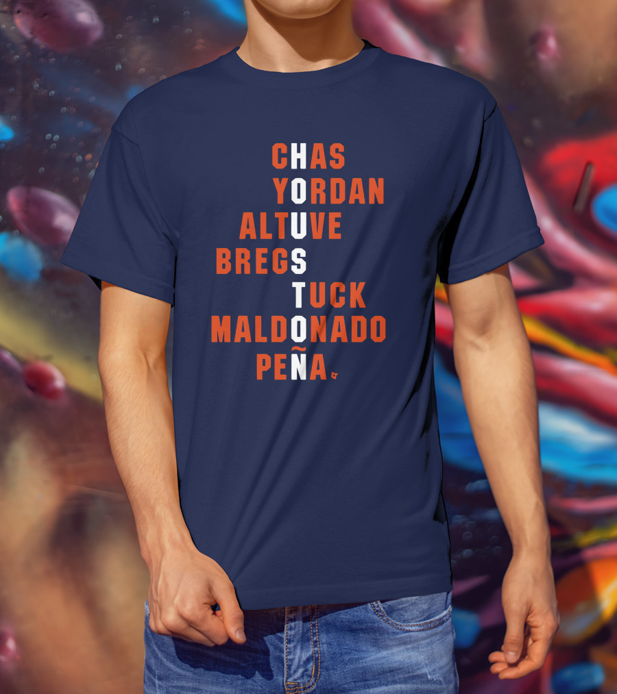Houston Chas Yordan Altuve Bregs Tuck Maldonado Peña Names T-Shirt