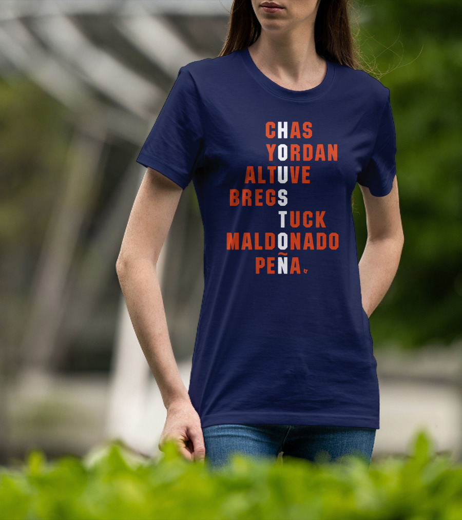 Houston Chas Yordan Altuve Bregs Tuck Maldonado Peña Names T-Shirt