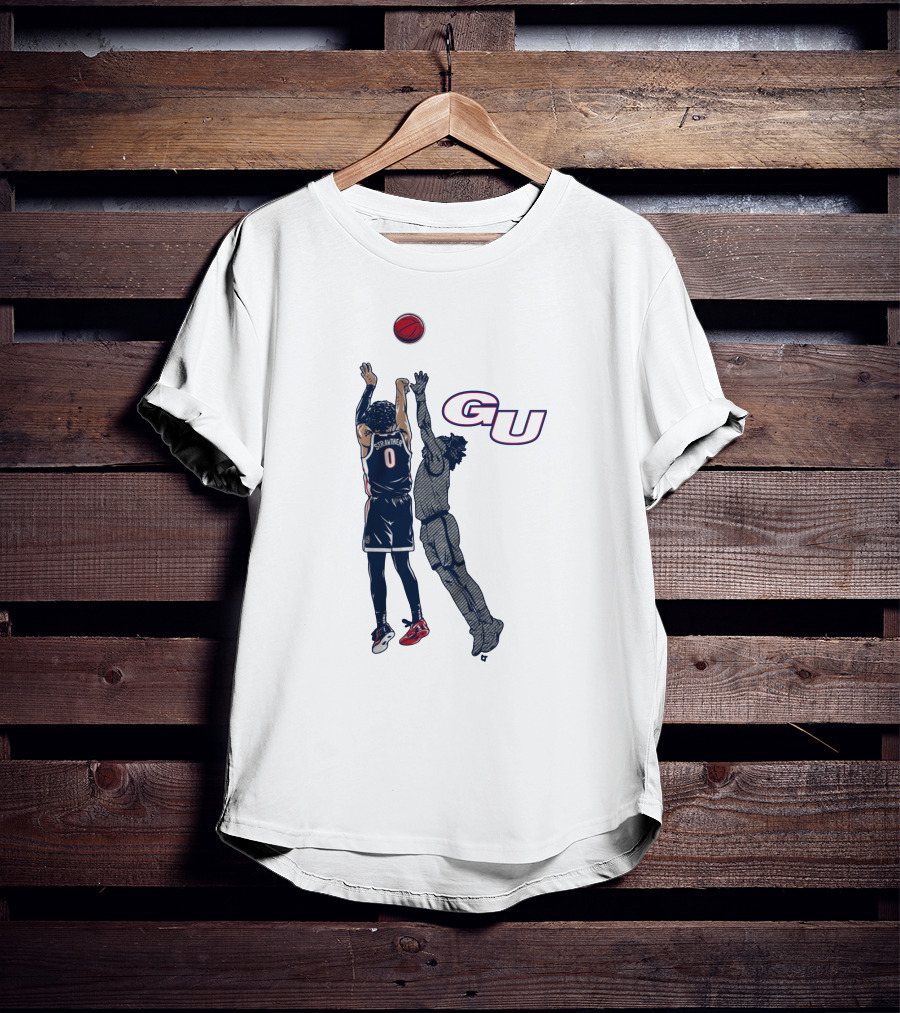 Gonzaga Basketball Julian Strawther Iconic Game-Winning Shot GU T-Shirt