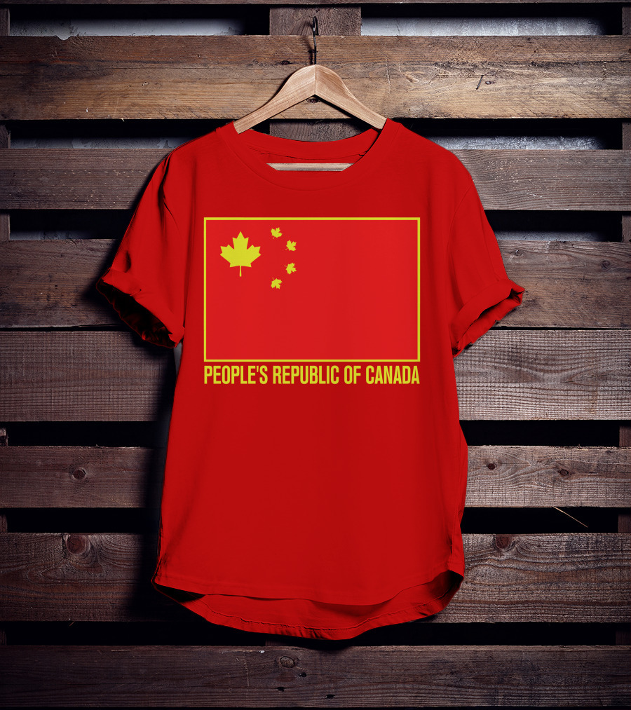 W Brett Wilson People's Republic Of Canada Chinese Flag Red Maple Leaves T-Shirt