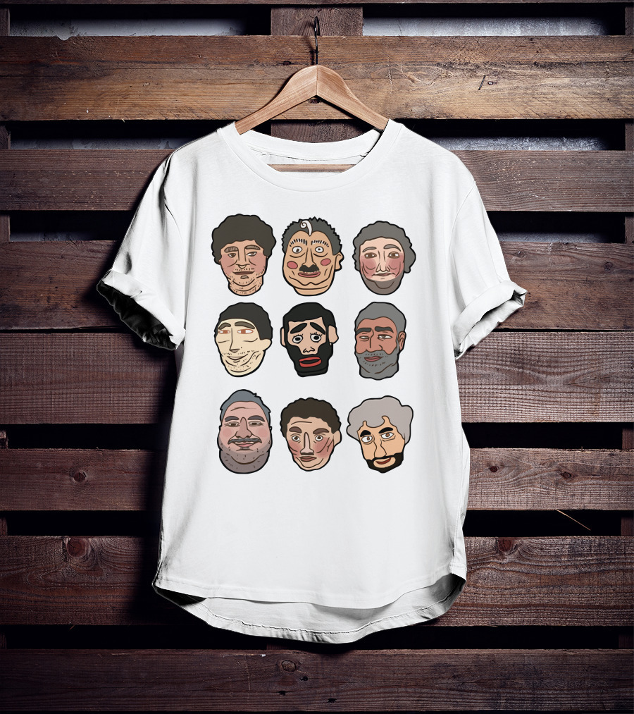 H3 Podcast Faces Characters T-Shirt