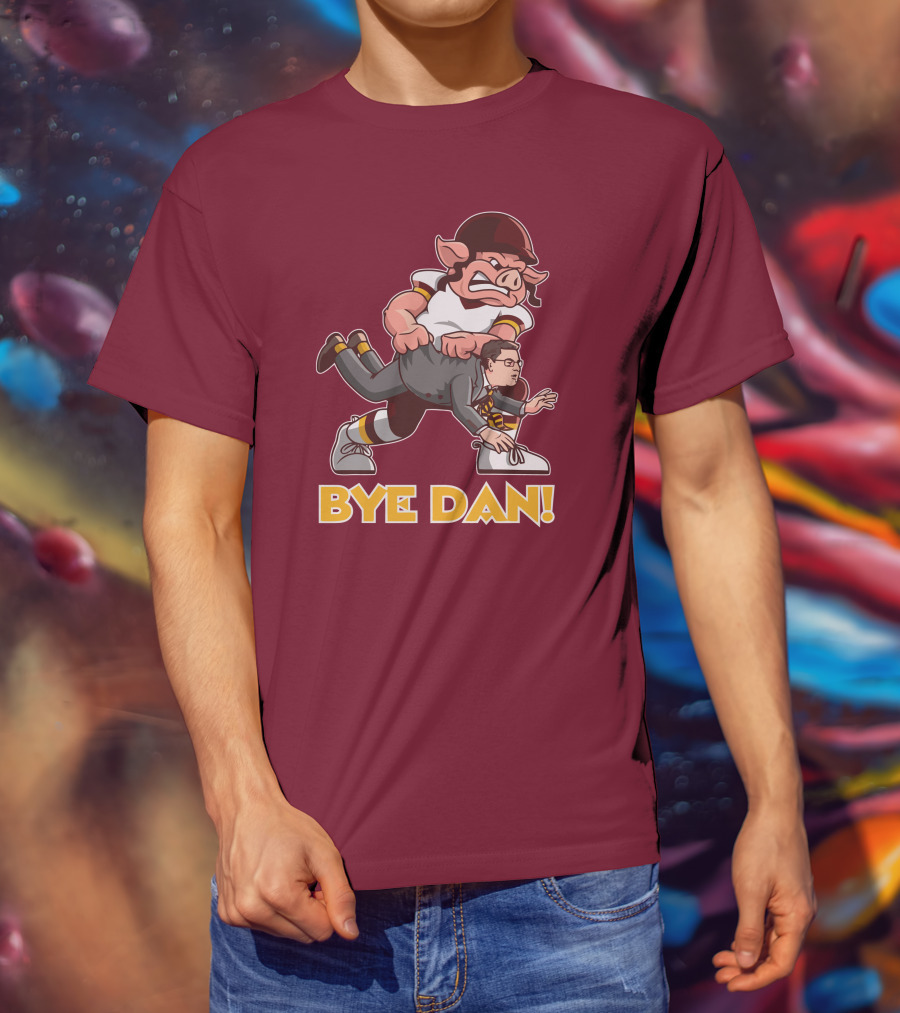 BYE DAN Football Pig Player Carrying A Man T-Shirt