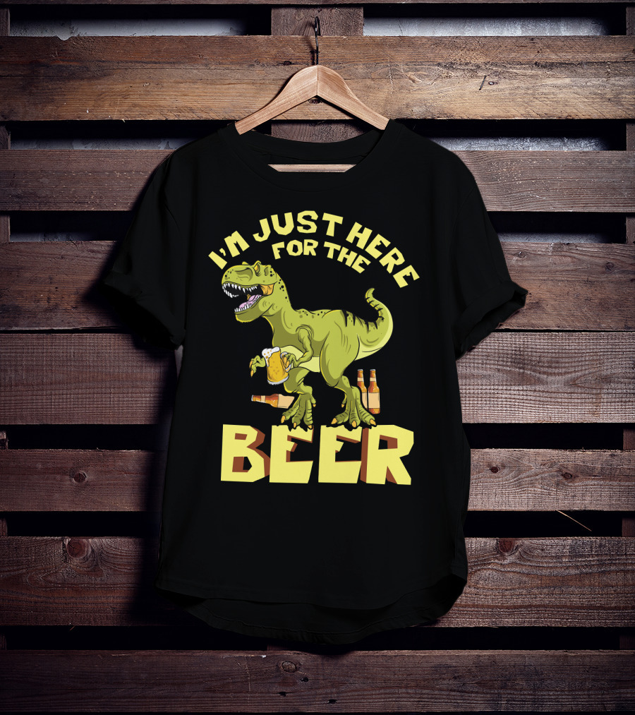 I'm Just Here For The Beer Rex Dinosaur Oktoberfest T-Shirt