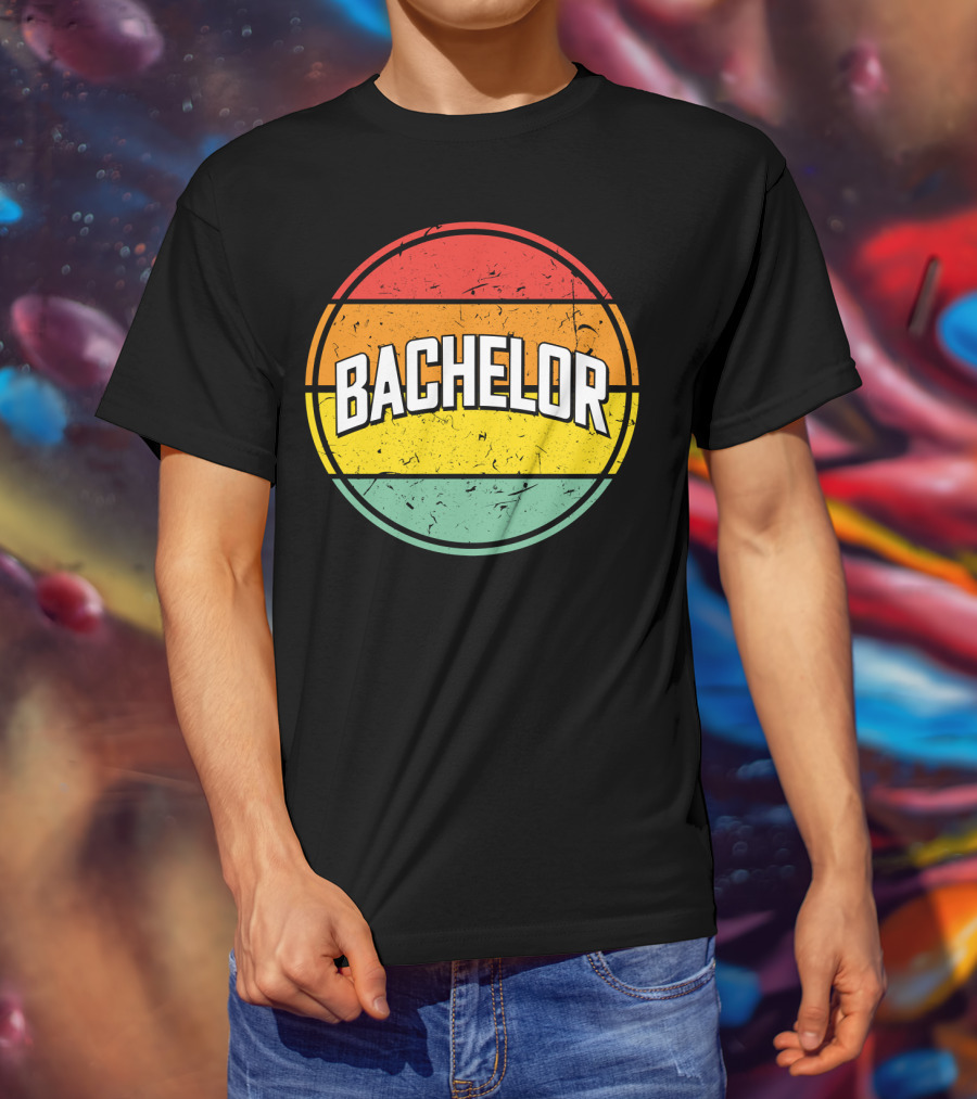 Bachelor Retro Sunset Circle T-Shirt