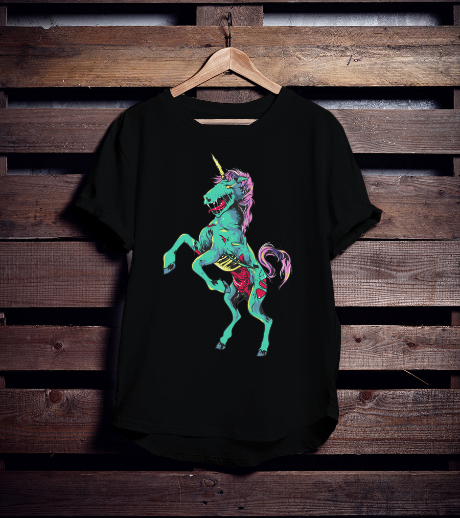 Zombiecorn Scary Zombie Unicorn Halloween Monster T-Shirt