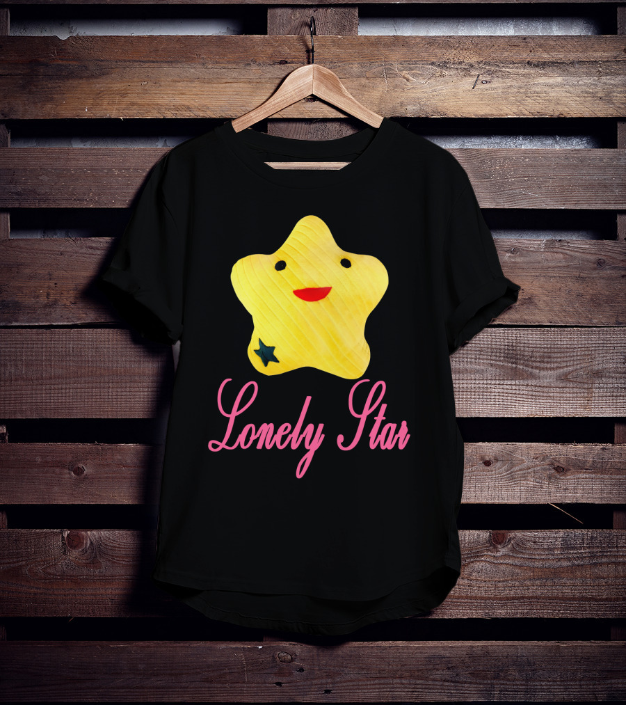 Lonely Star Yellow Smiling Character T-Shirt