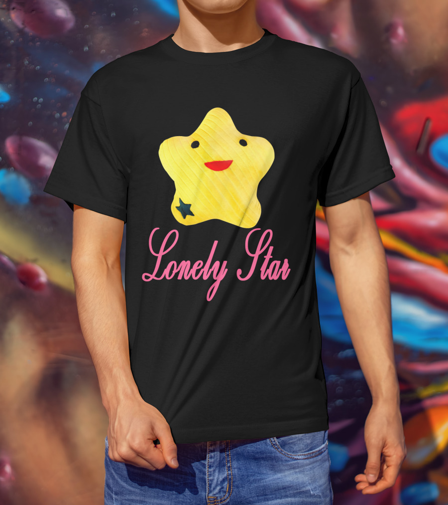 Lonely Star Yellow Smiling Character T-Shirt