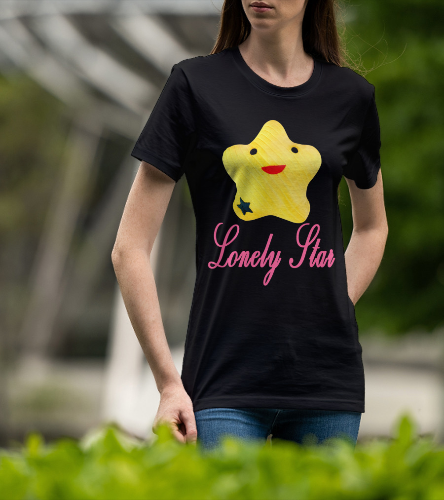 Lonely Star Yellow Smiling Character T-Shirt