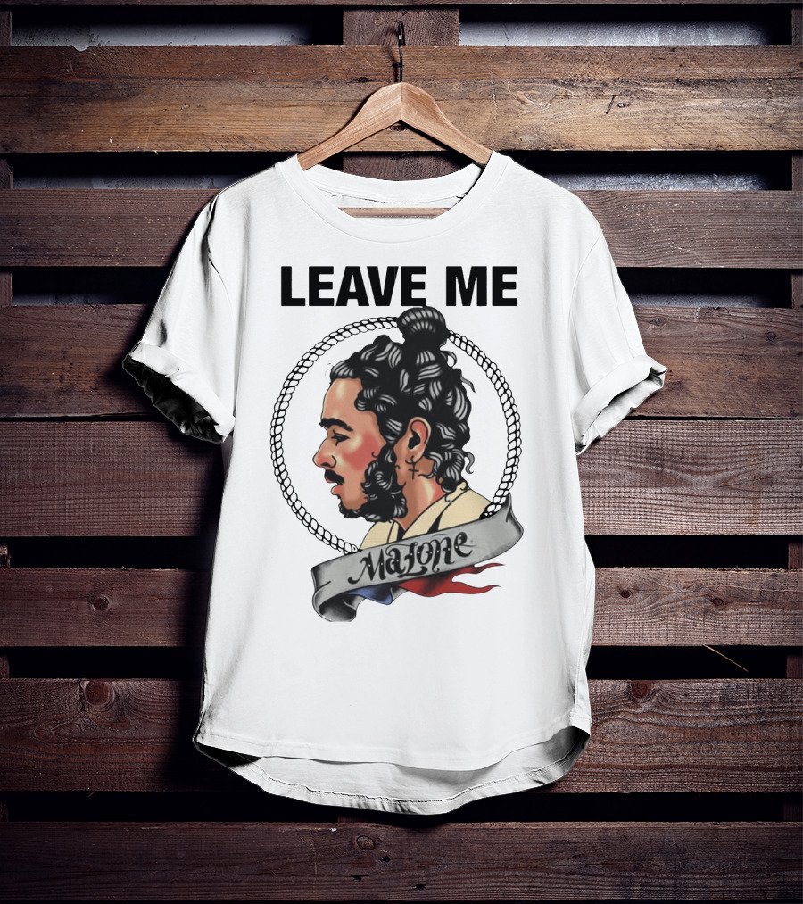 Leave Me Malone Portrait With Bun And Cross Earring T-Shirt