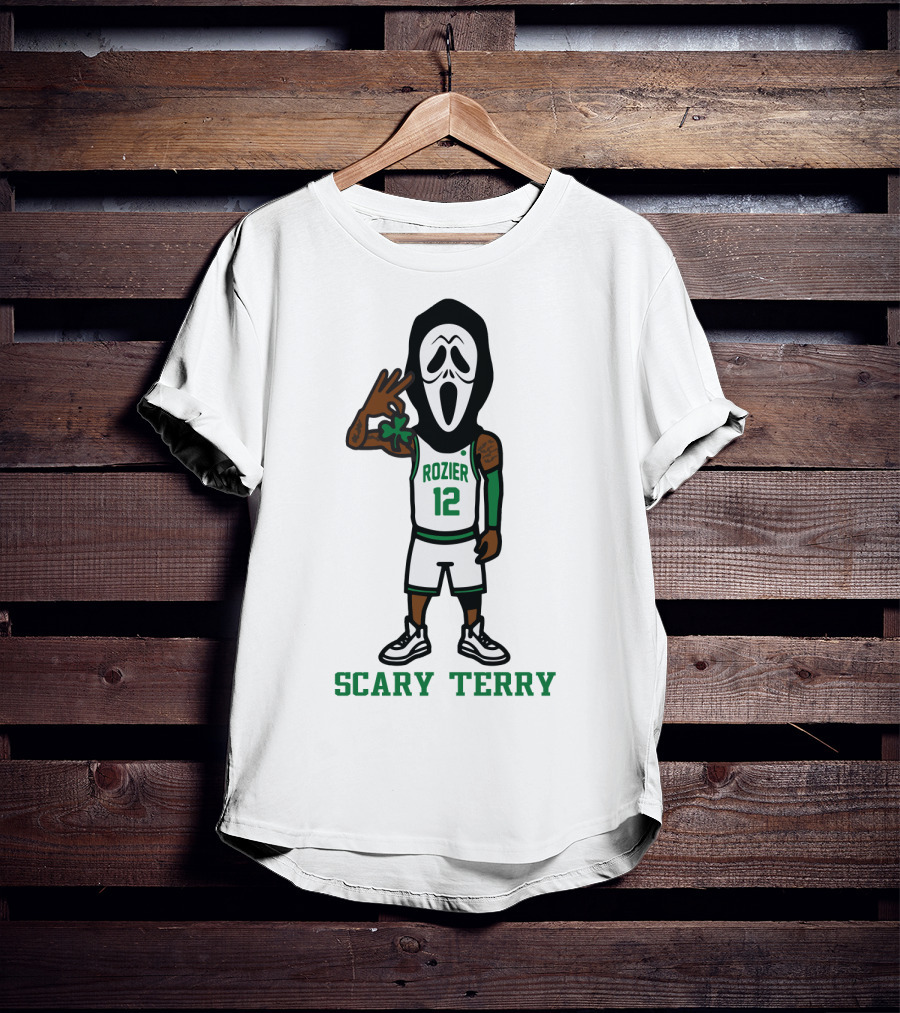 Scary Terry Rozier 12 Basketball Ghost Costume T-Shirt