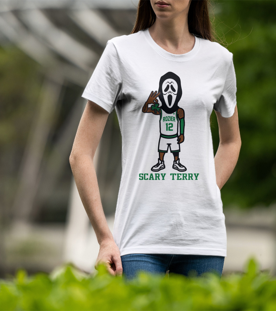 Scary Terry Rozier 12 Basketball Ghost Costume T-Shirt