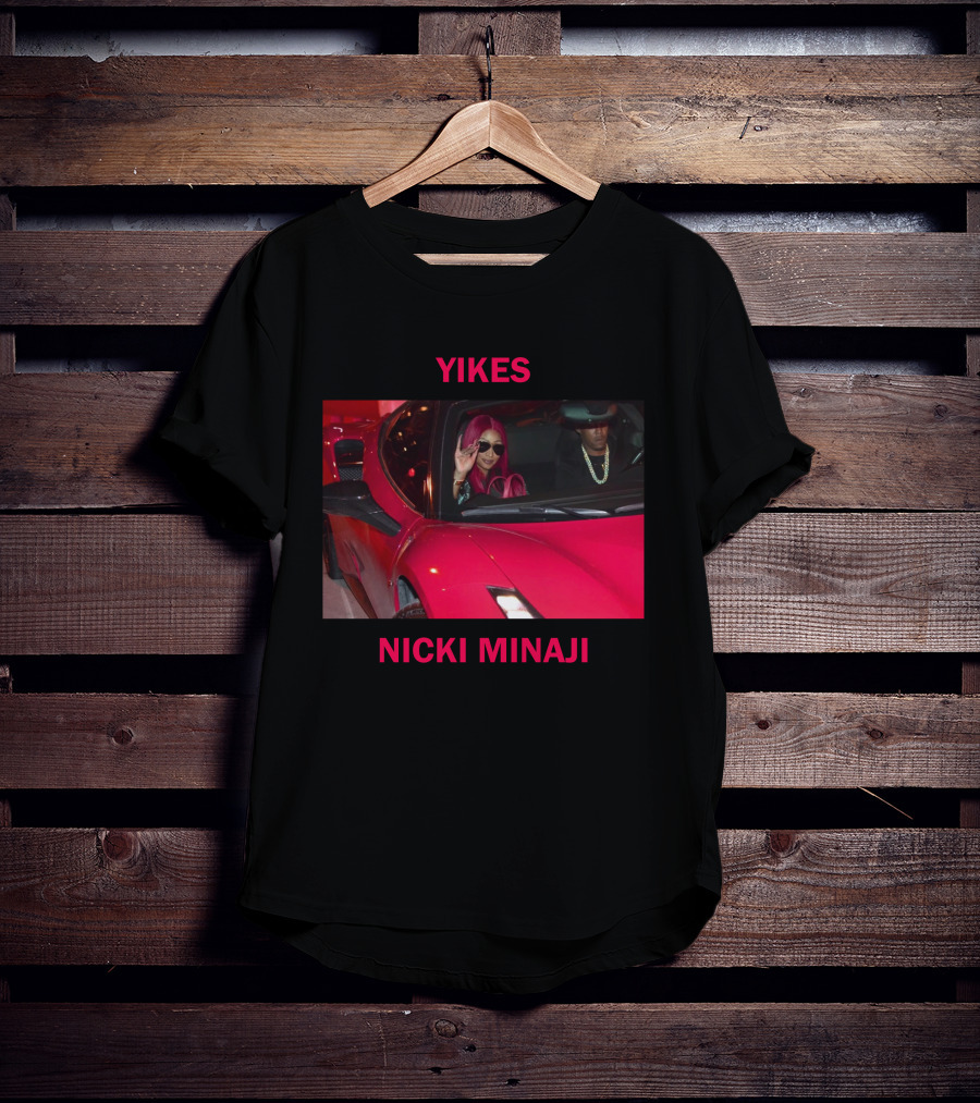 Yikes Nicki Minaj Red Car Image T-Shirt