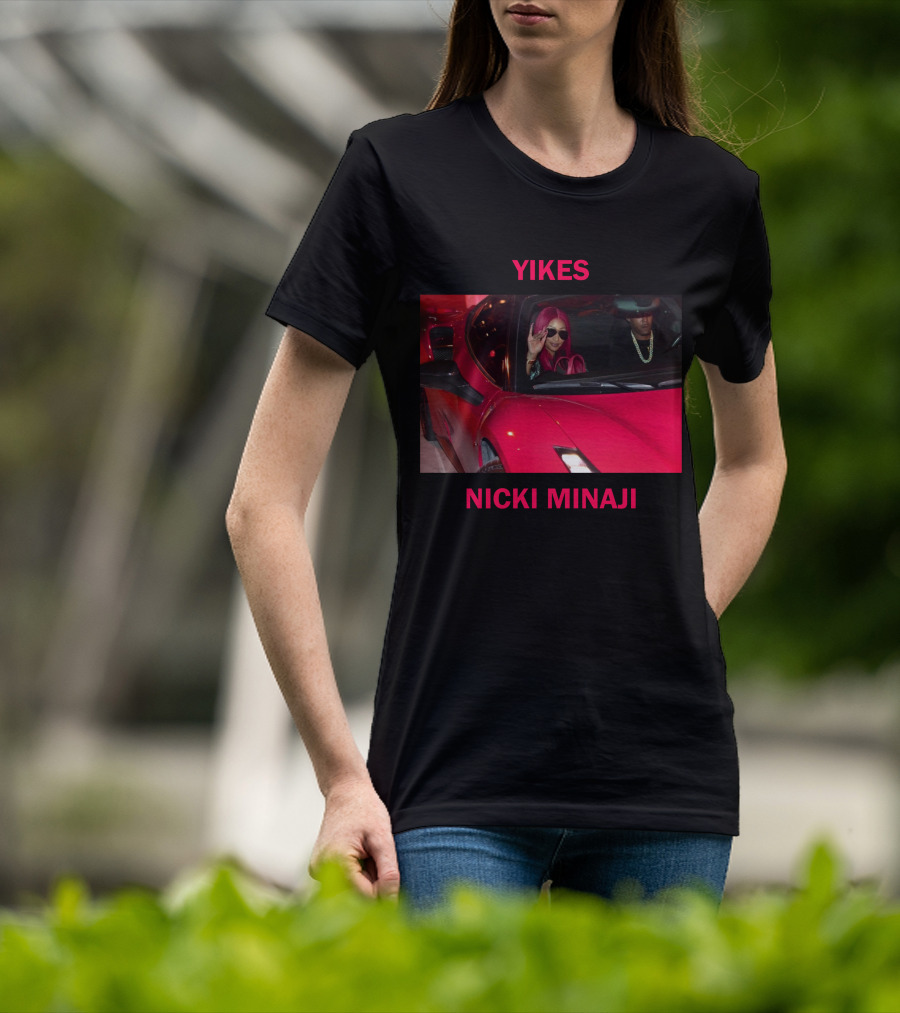 Yikes Nicki Minaj Red Car Image T-Shirt