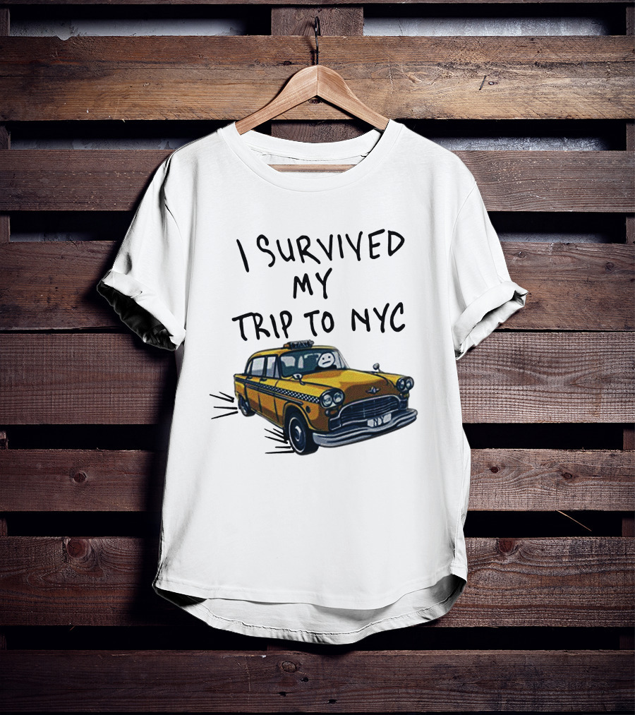 Tom Holland Spiderman Homecoming I Survived My Trip To NYC Yellow Taxi T-Shirt