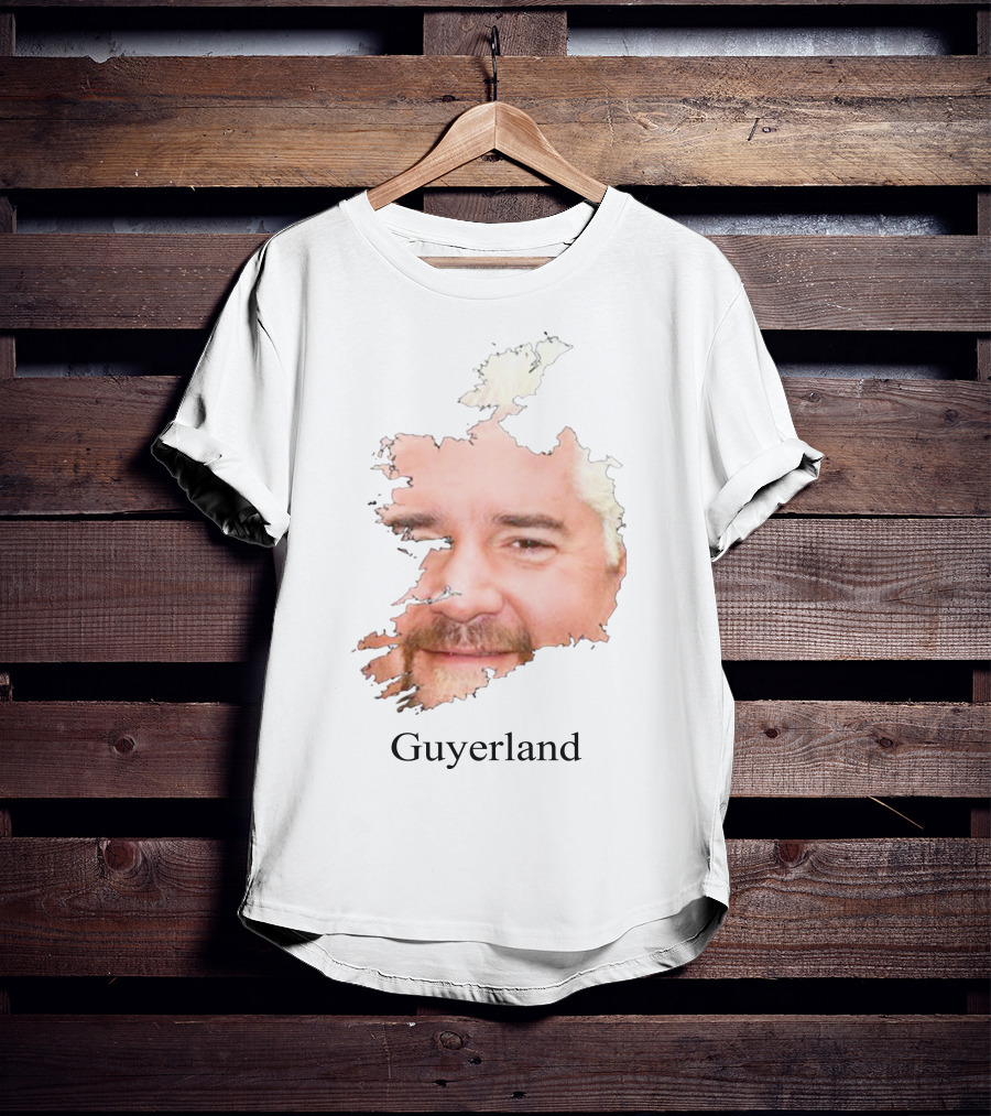 Flavortown Guyerland Mayor Guy Fieri Guyerland Face Map T-Shirt