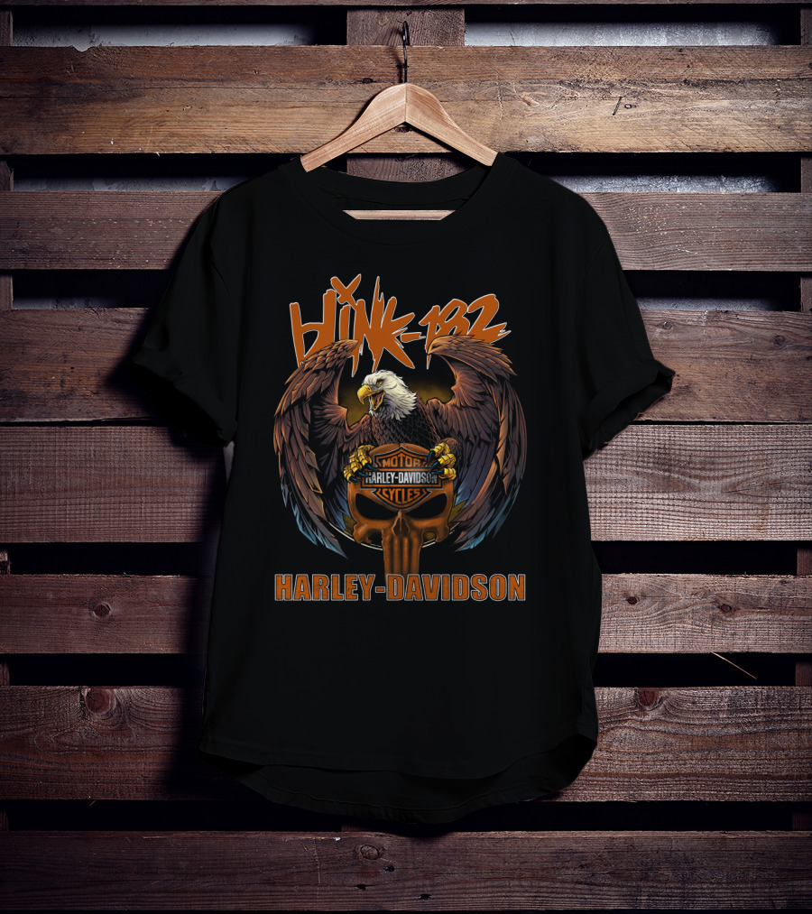 Blink-182 Harley Davidson Motorcycles Eagle T-Shirt