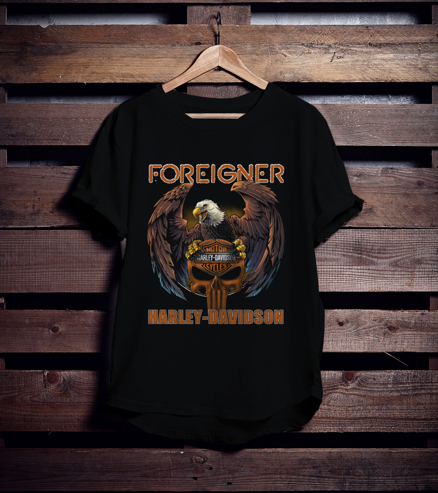 Foreigner Harley Davidson Eagle Emblem Motorcycles T-Shirt