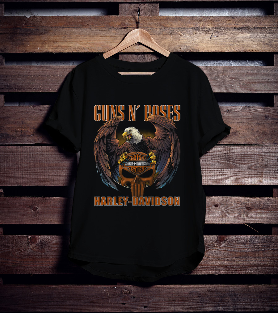 Guns N' Roses Harley Davidson Eagle Motorcycles T-Shirt