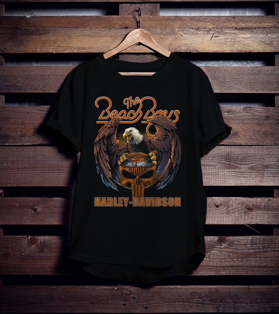 The Beach Boys Harley Davidson Motor Cycles Eagle T-Shirt