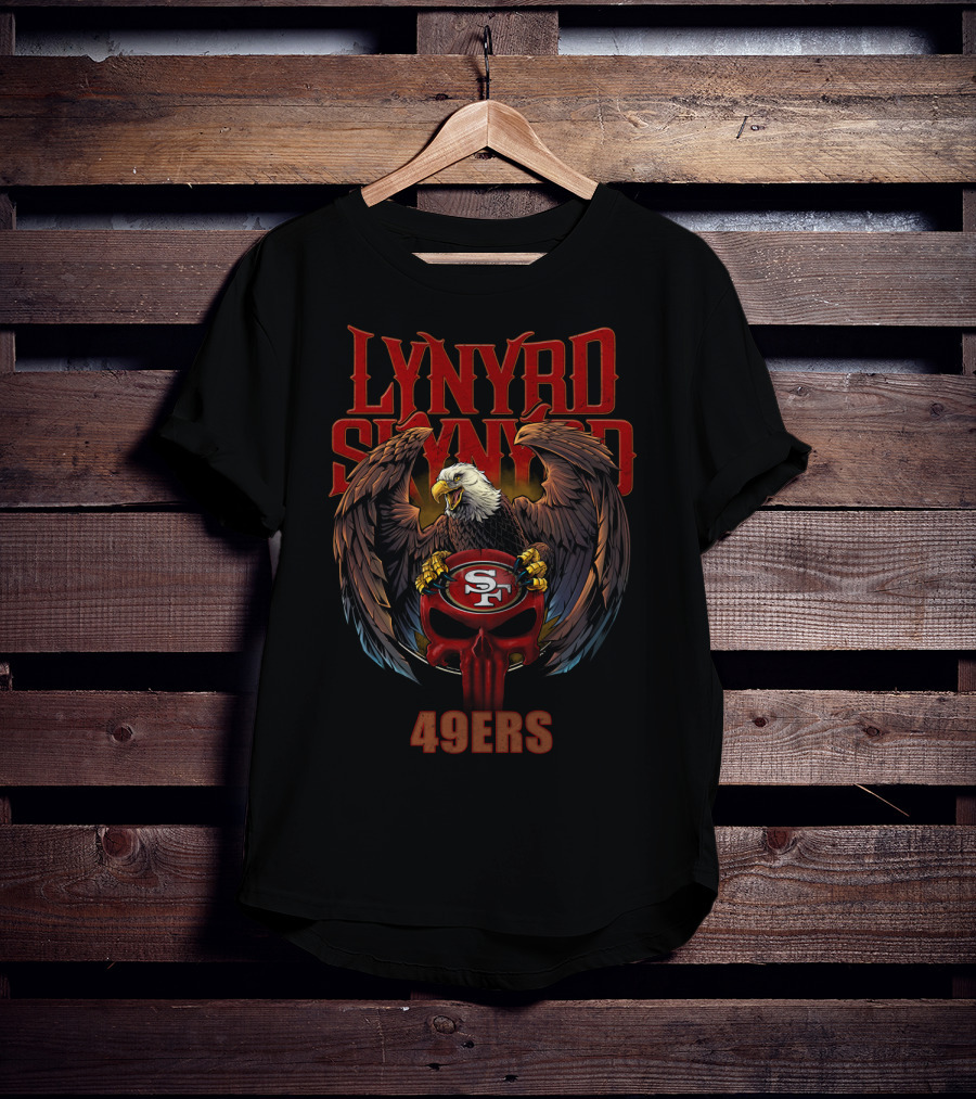 Lynyrd Skynyrd San Francisco 49ers Bald Eagle Football T-Shirt