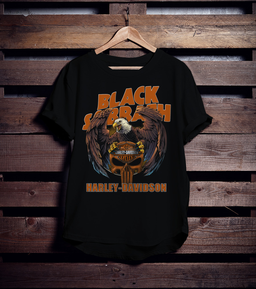 Black Sabbath Harley Davidson Motor Cycles Eagle T-Shirt