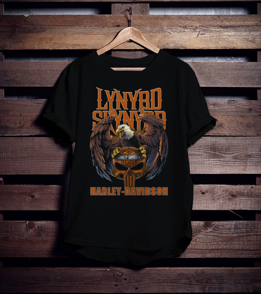 Lynyrd Skynyrd Harley Davidson Motorcycles Eagle T-Shirt