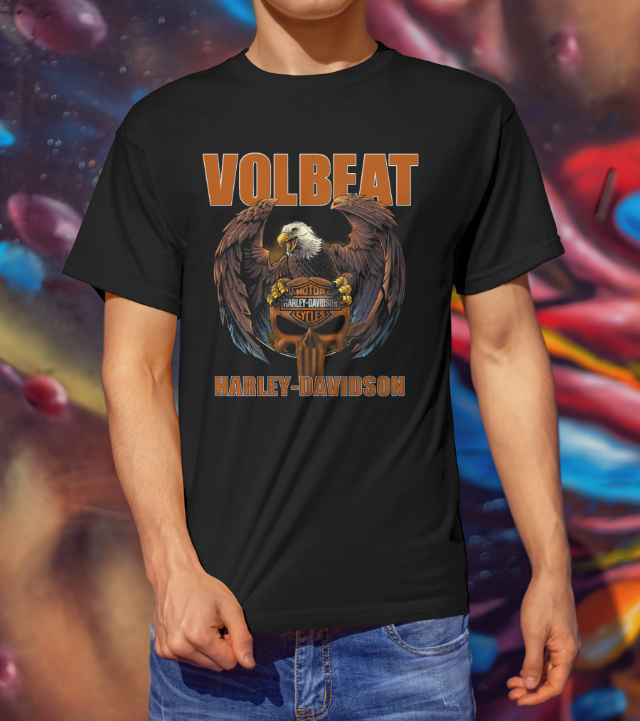 Volbeat Harley Davidson Eagle Motorcycles T-Shirt