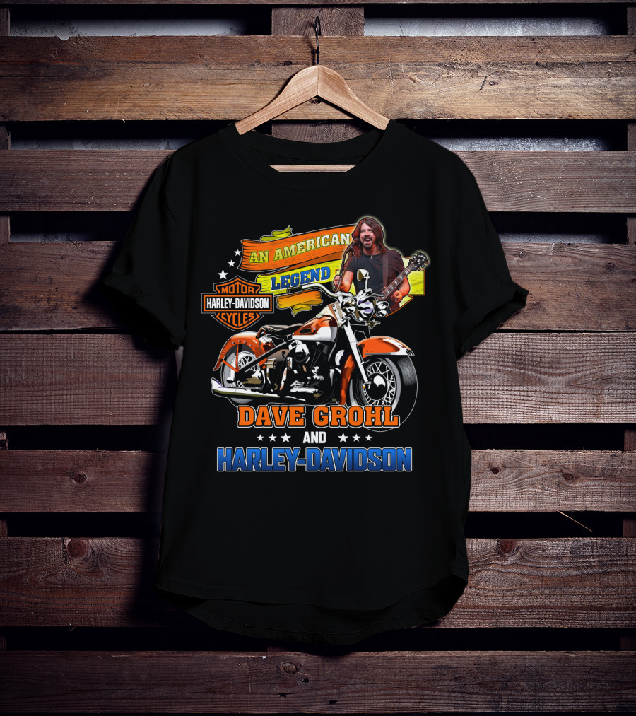 An American Legend Dave Grohl And Harley Davidson T-Shirt