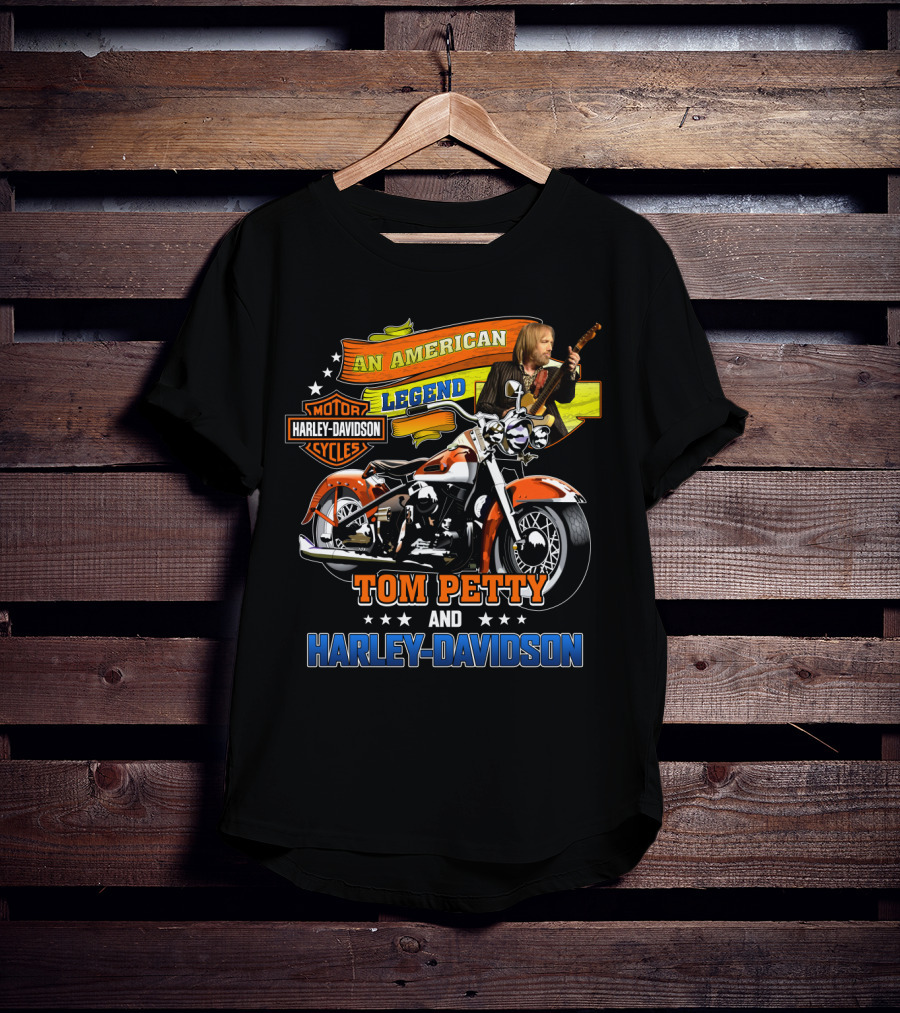 Tom Petty An American Legend Harley Davidson Motor Cycles T-Shirt