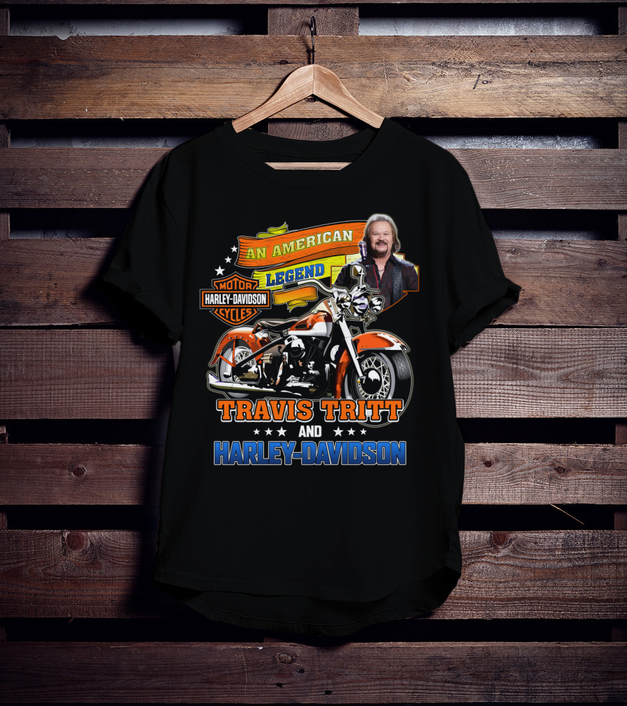 An American Legend Travis Tritt And Harley Davidson T-Shirt