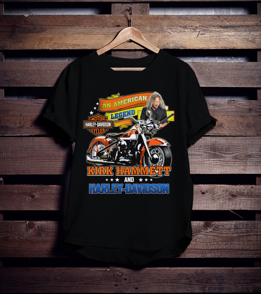 Kirk Hammett And Harley Davidson An American Legend T-Shirt