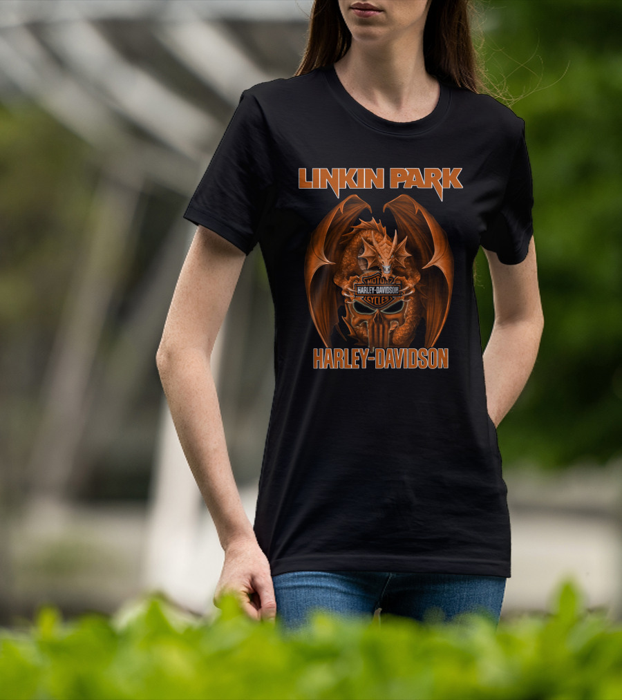 Linkin Park Harley Davidson Motorcycles Dragon T-Shirt