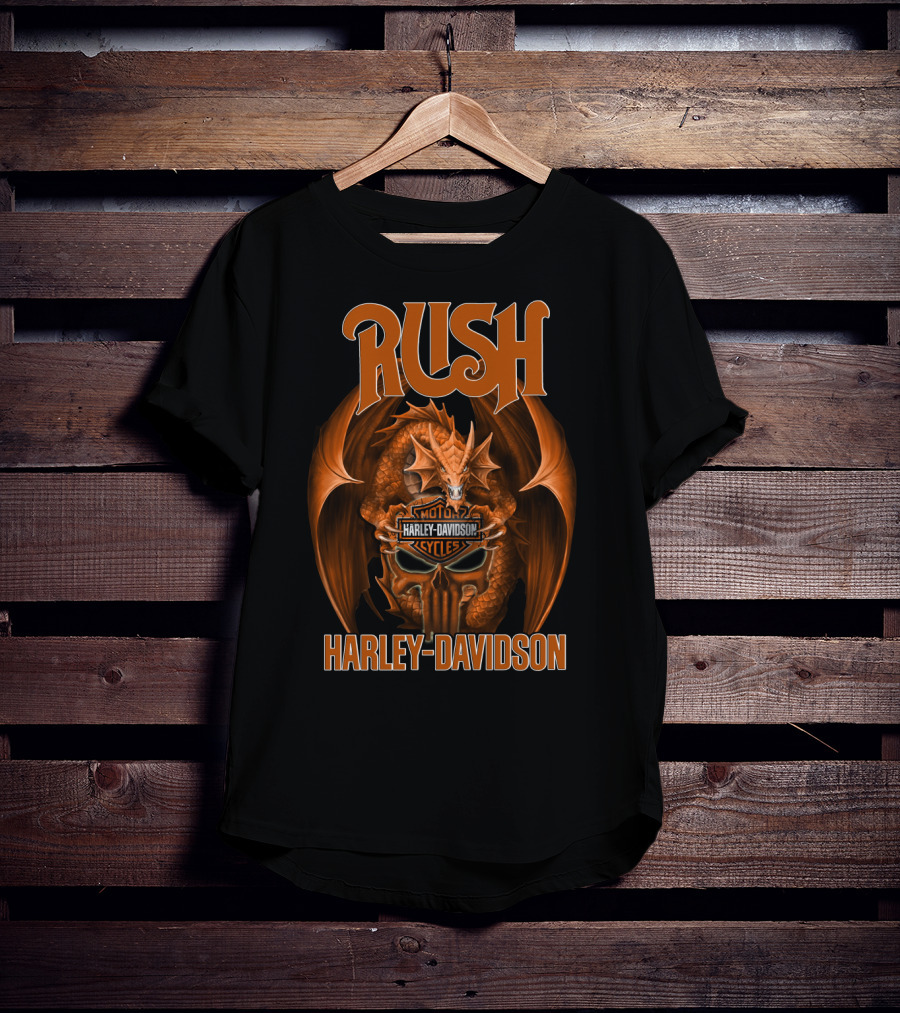 Rush Harley Davidson Moto Cycles Dragon T-Shirt